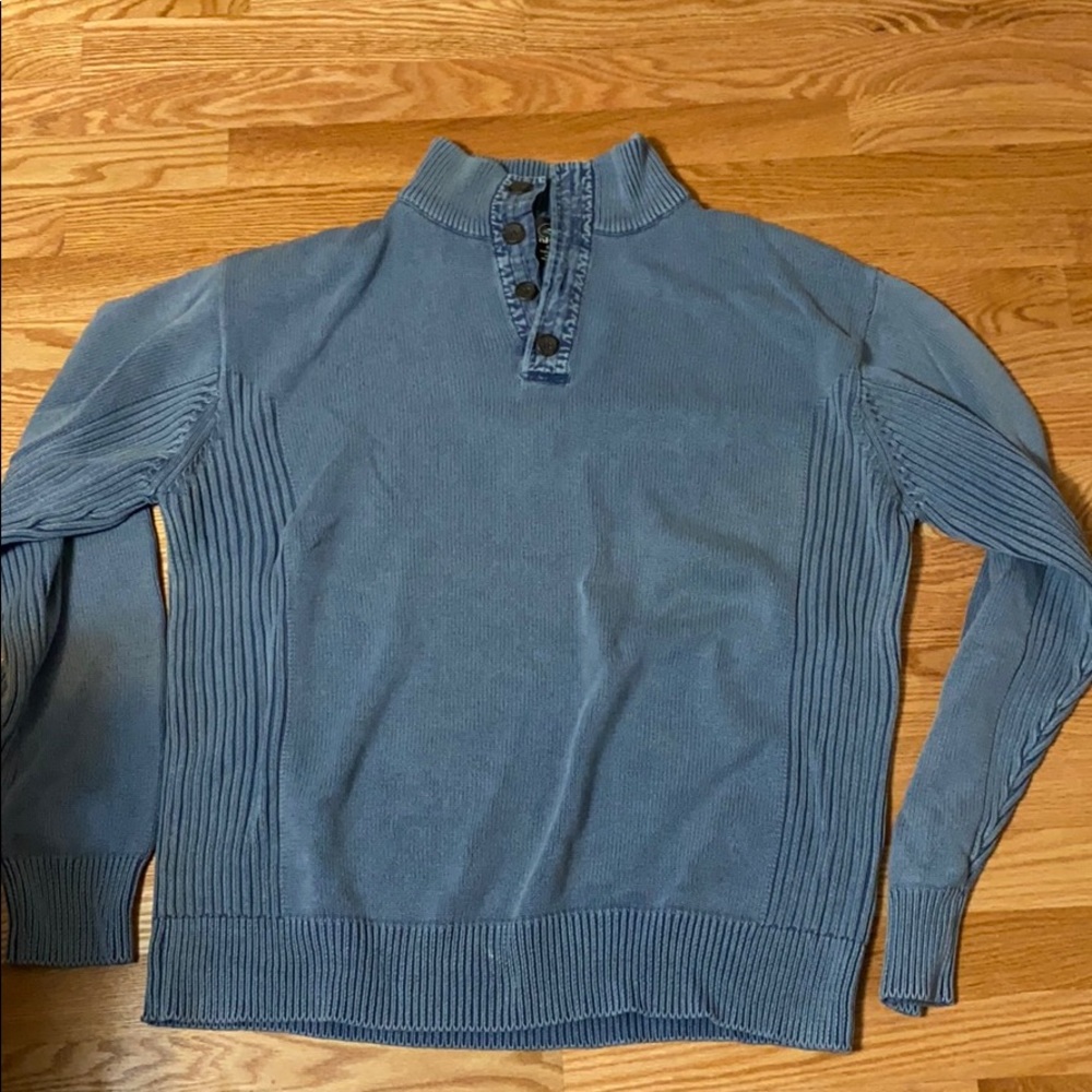 blue sweater